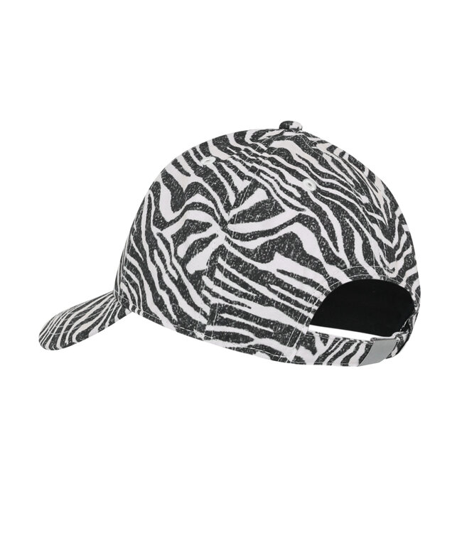 Minymo Cap Animalprint mit Pailettenherz aus Baumwolle