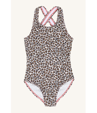 Hust and Claire Badekleid Farhia Animalprint UV 50+ - french oak