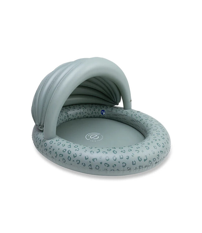 SWIM ESSENTIALS Kinder Pool Leopard - Ø 100 cm Grün mit Sonnendach