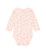 Fixoni Body langarm aus Bambusviskose - Blumen - soft pink