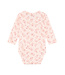 Fixoni Body langarm aus Bambusviskose - Blumen - soft pink