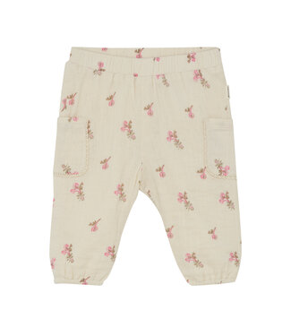 Minymo Babyhose Musselin mit Blumen