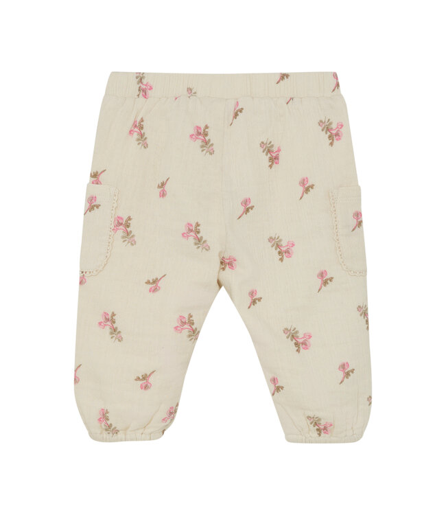 Minymo Babyhose Musselin mit Blumen