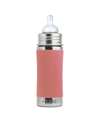 PURA Pura Babyflasche 325 ml Weithalssauger - rose sleeve