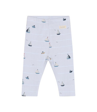 Fixoni Leggings gerippt Baumwolle/Modal - Schiffe - artic ice