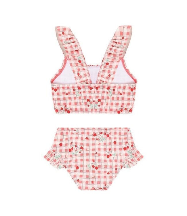 Hust and Claire Bikini Hala UV 50+ - kariert mit Erdbeeren