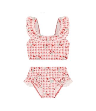 Hust and Claire Bikini Hala UV 50+ - kariert mit Erdbeeren