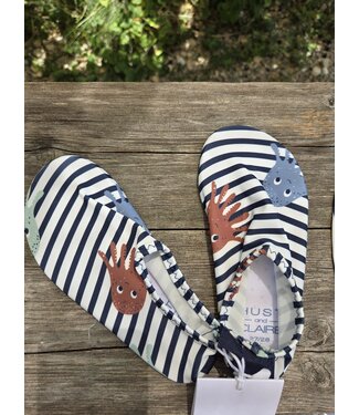 Hust and Claire Badeschuhe UV50+ Fabian gestreift mit Tintenfischen