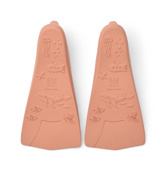 Liewood Flossen  aus Silikon mit Meeresmotiven für Kinder tuscany rose