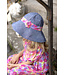 Pure Pure (Pure Pure by Bauer) Sonnenhut mit grosser Krempe - jeansblau mit Blumenband