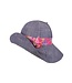 Pure Pure (Pure Pure by Bauer) Sonnenhut mit grosser Krempe - jeansblau mit Blumenband