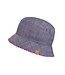 Pure Pure (Pure Pure by Bauer) Sonnenhut wendbar Blumen/jeansblau Biobaumwolle