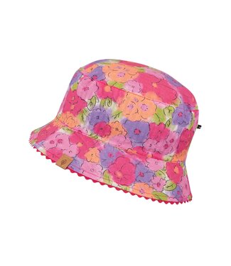 Pure Pure (Pure Pure by Bauer) Sonnenhut wendbar Blumen/jeansblau Biobaumwolle