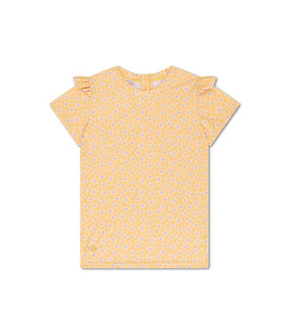 SWIM ESSENTIALS UV 50+ Shirt kurzarm zum Baden floral gelb