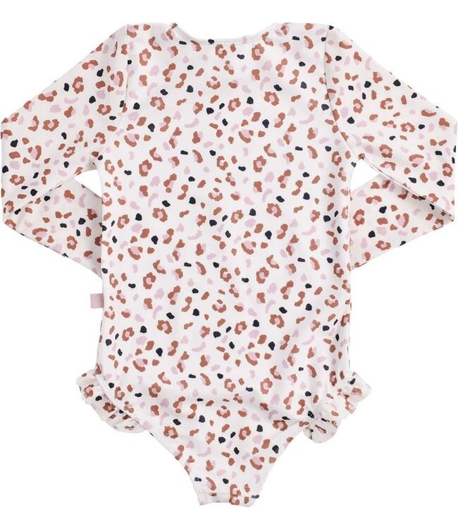 SWIM ESSENTIALS Badekleid Leopard langarm UPF50+