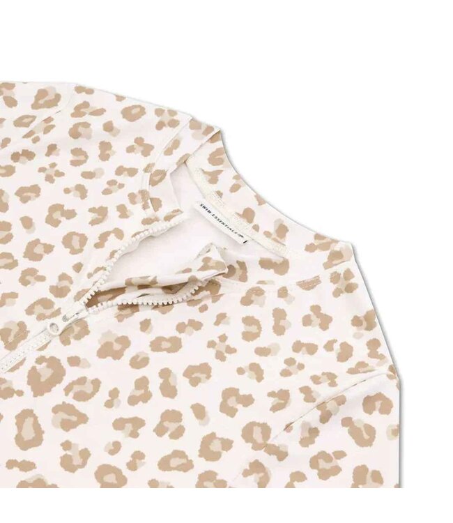 SWIM ESSENTIALS Badekleid kurzarm Leopard neutral UPF50+