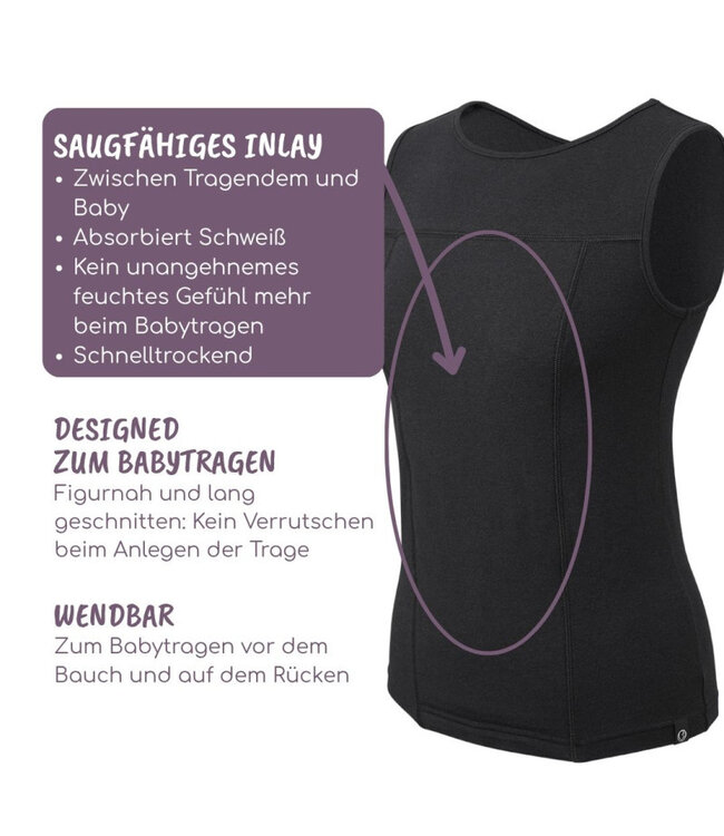 Mamalila Mamalila Keep Dry Shirt - Shirt fürs Babytragen - black