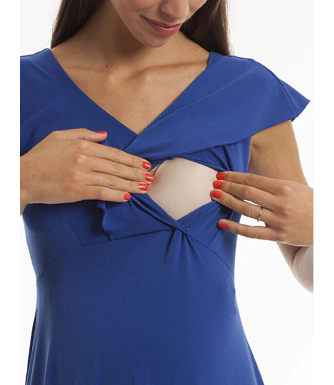 Pomkin Paris Stillkleid - Umstandskleid - Nevena bodenlang blau