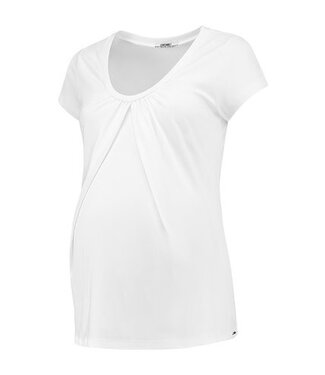 love2wait Umstands- und Stillshirt aus Biobaumwolle - weiss