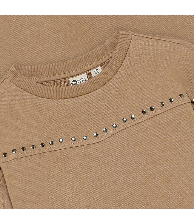 Daily7 Langarm Sweatkleid aus Biobaumwolle - affogat