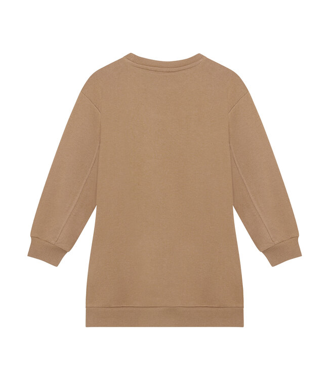 Daily7 Langarm Sweatkleid aus Biobaumwolle - affogat