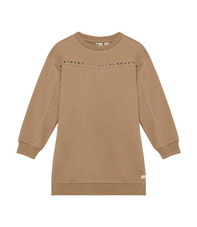 Daily7 Langarm Sweatkleid aus Biobaumwolle - affogat