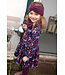Enfant Terrible Drehkleid Pferdedruck - Kleid langarm - Biobaumwolle - midnight