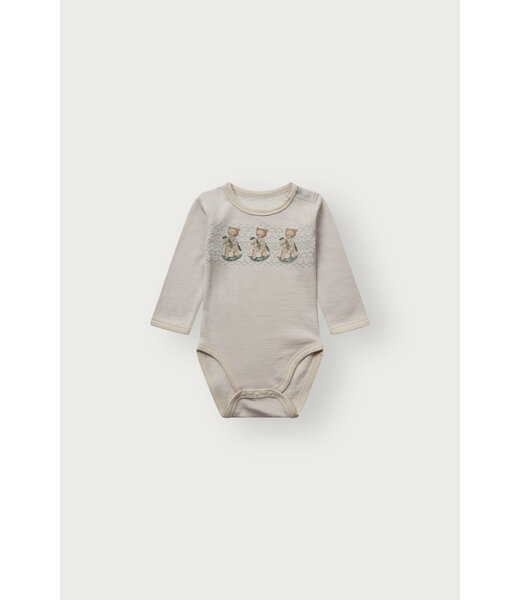 Hust and Claire Baloo Body langarm Teddys Wolle Bambus French Oak