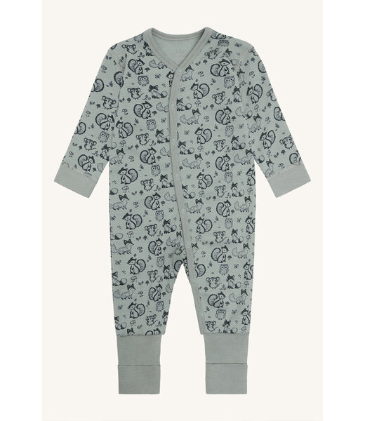 Hust and Claire Moodi Pyjama Merino Waldtiere slate green
