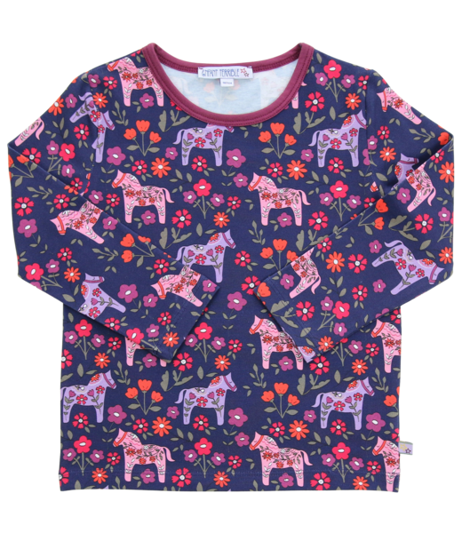 Enfant Terrible Shirt langarm aus Biobaumwolle mit Pferden