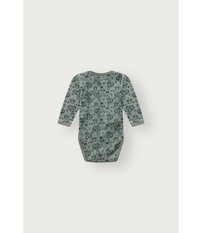 Hust and Claire Body Bo Waldtiere langarm - Merinowolle - slate green