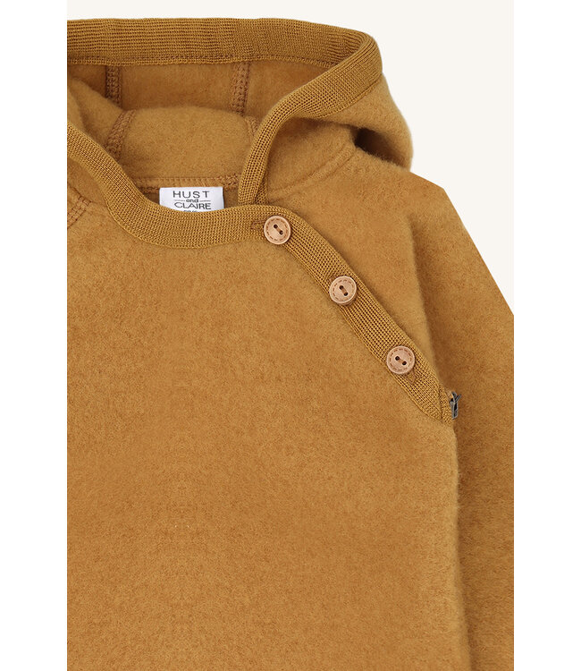 Hust and Claire Wollfleece Overall Mevi aus Merinowolle - old mustard