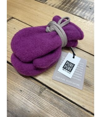 Pure Pure (Pure Pure by Bauer) Wollfleece Fäustlinge aus Bio Merinowolle - orchidee