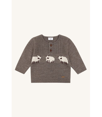 Hust and Claire Pil Pullover - Merinowolle - Schafe deer melange