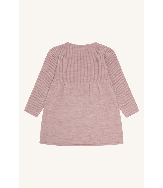 Hust and Claire Duri Kleid- Merinowolle - gerippt heather