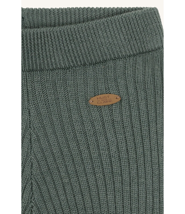 Hust and Claire Lui Strickleggings - Merinowolle - balsam green