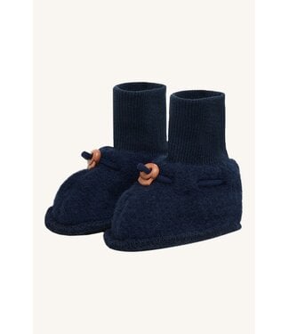 Hust and Claire Felice Babyschuhe - Wollfleece - blues