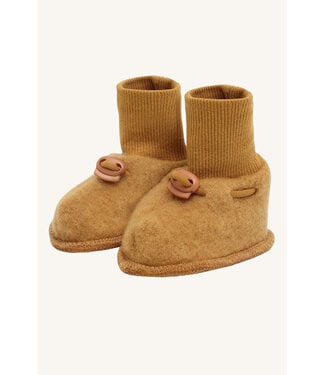 Hust and Claire Felice Babyschuhe - Wollfleece - old mustard