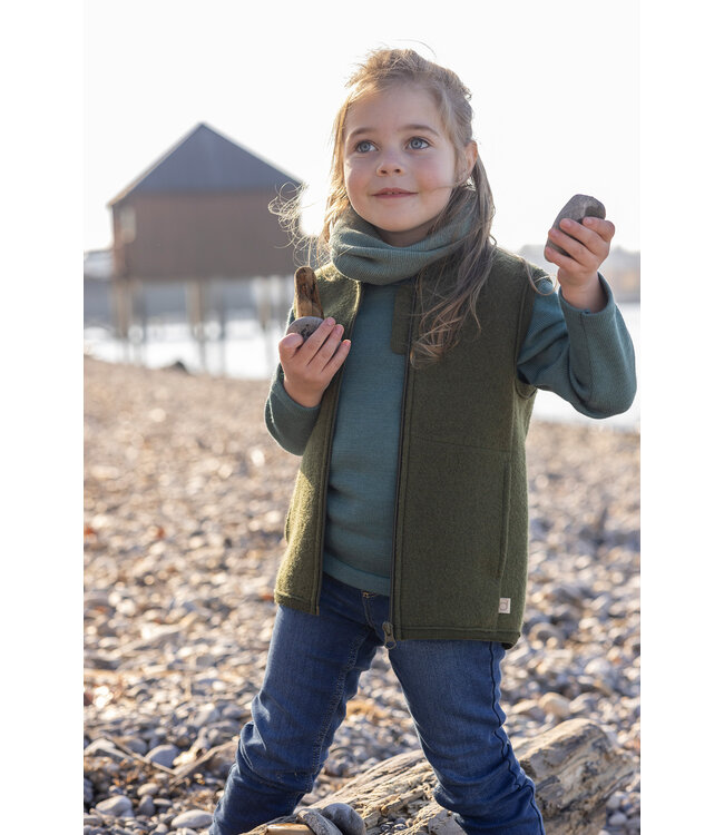 Disana disana Walk-Weste - Wollwalk - Gilet - oliv