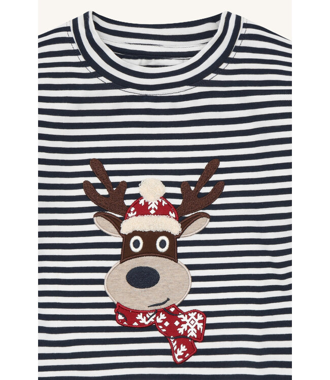 Hust and Claire Anton Langarmshirt Deer - Baumwolle - more navy