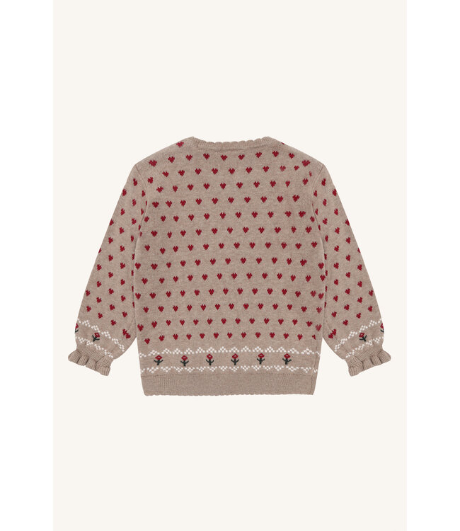 Hust and Claire Pippa Strickpullover Xmas- Biobaumwolle - biscuit