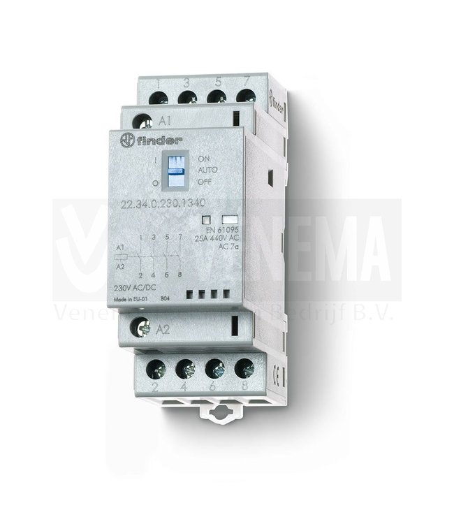 25A Magneetschakelaar AgSnO2 - 4 maakcontacten