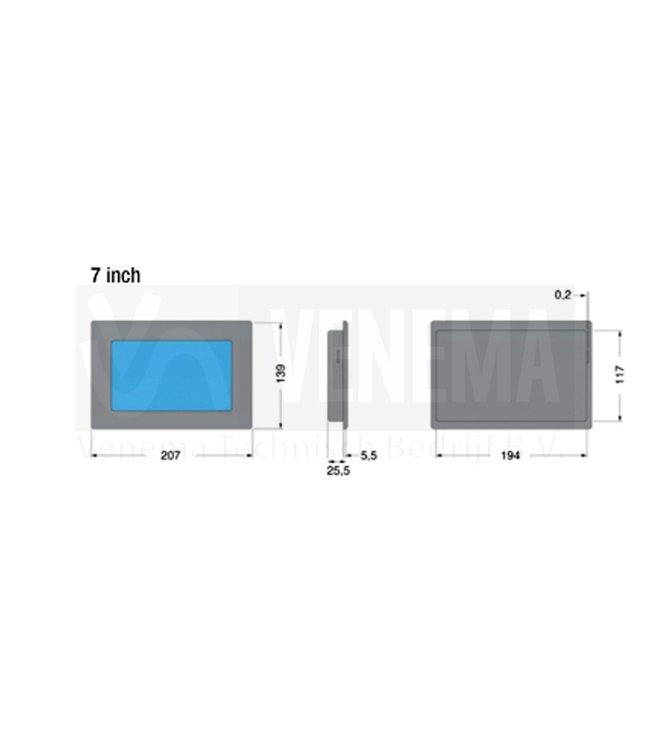 Afstandsbedieningspaneel 7" Touch full color voor WhisperPower generator