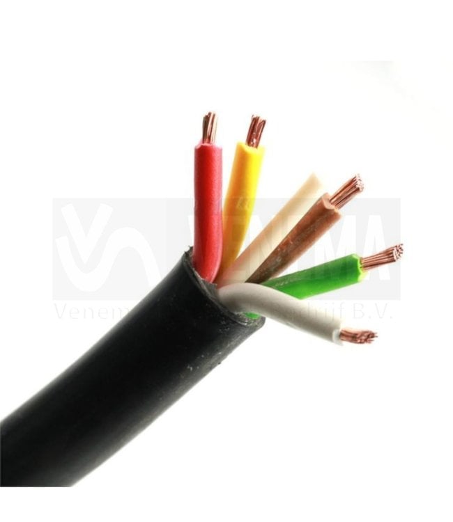 Ripca Meervoudige kabel rond 5x1.5mm2 - 50 meter