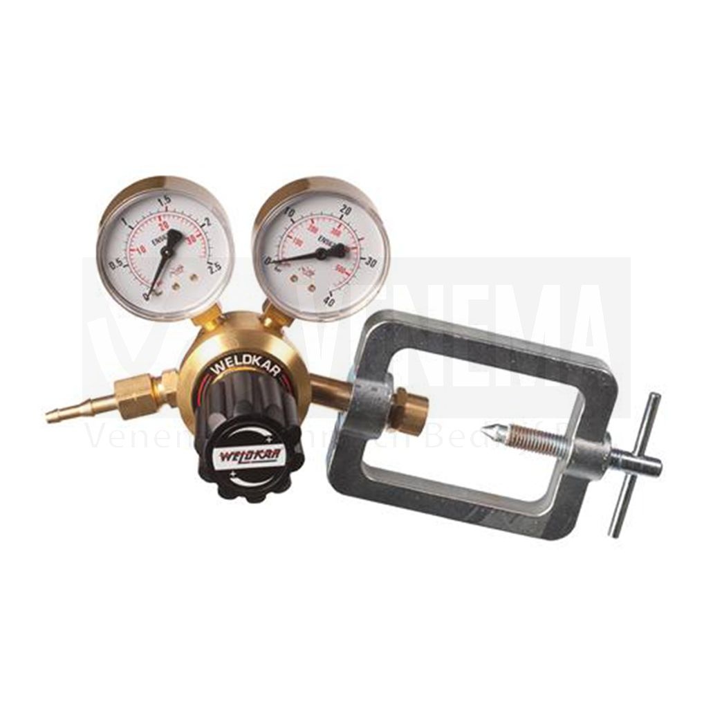 Weldkar Weldkar drukregelaar ccetyleen met dubbele manometer (0 - 2,5 bar)