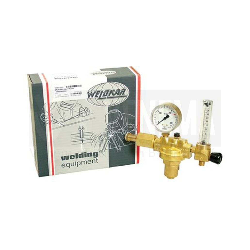 Weldkar Drukregelaar menggas "maxy flow" met flowmeter