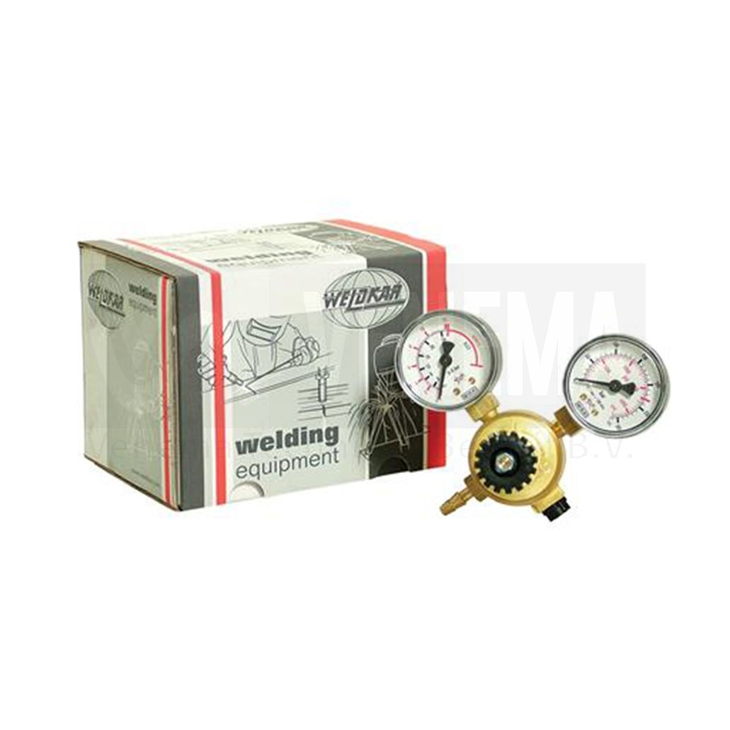 Weldkar Menggas drukregelaar met dubbele manometer (mini)