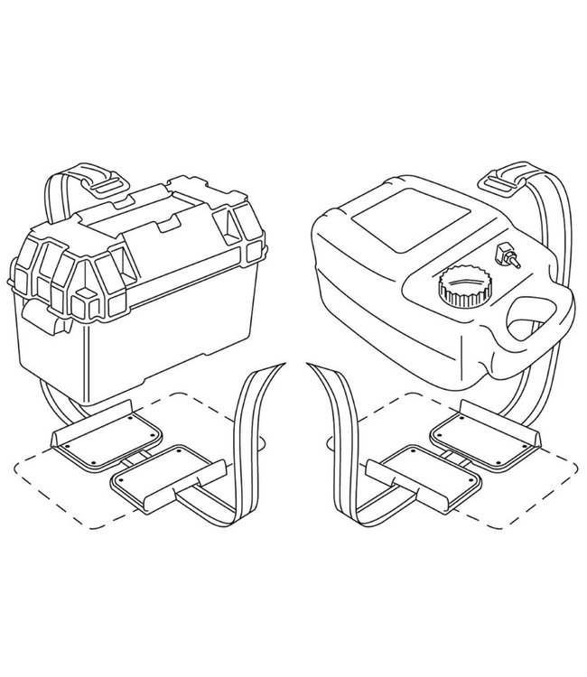 Dubbele plaat ontworpen om batterijen te bevestigen
