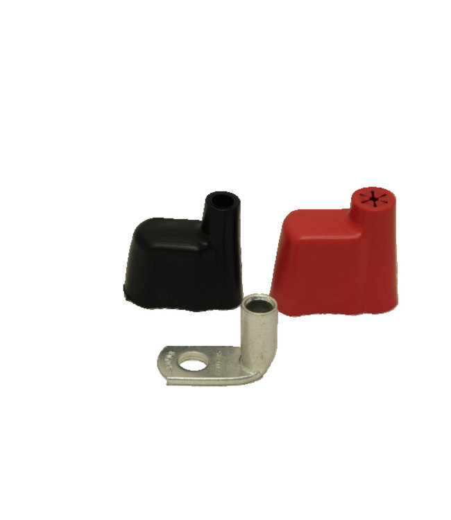 Afdekkap rood/zwart voor kabelschoen 10-16mm