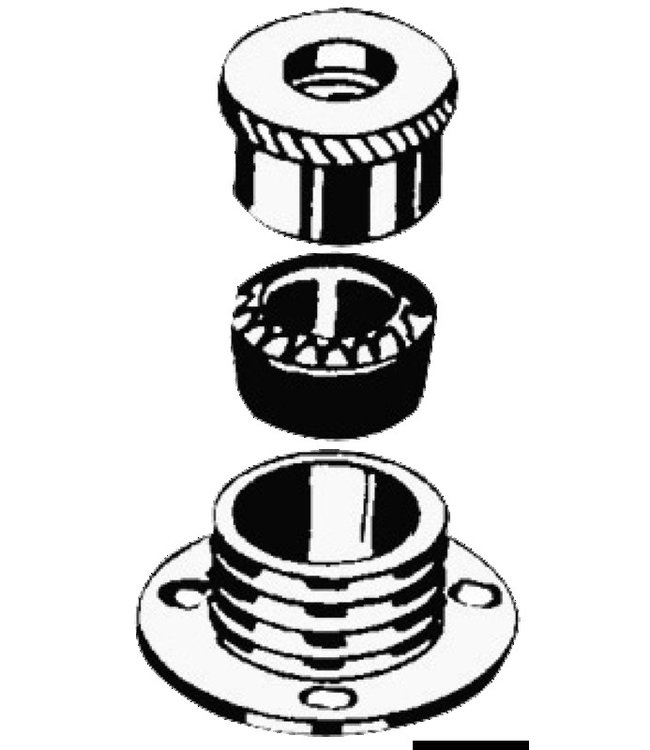 Messing verchroomde waterdichte kabeldoorvoer 6mm